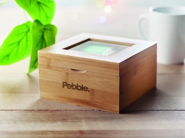 Logo trade business gifts image of: Bamboo tea box