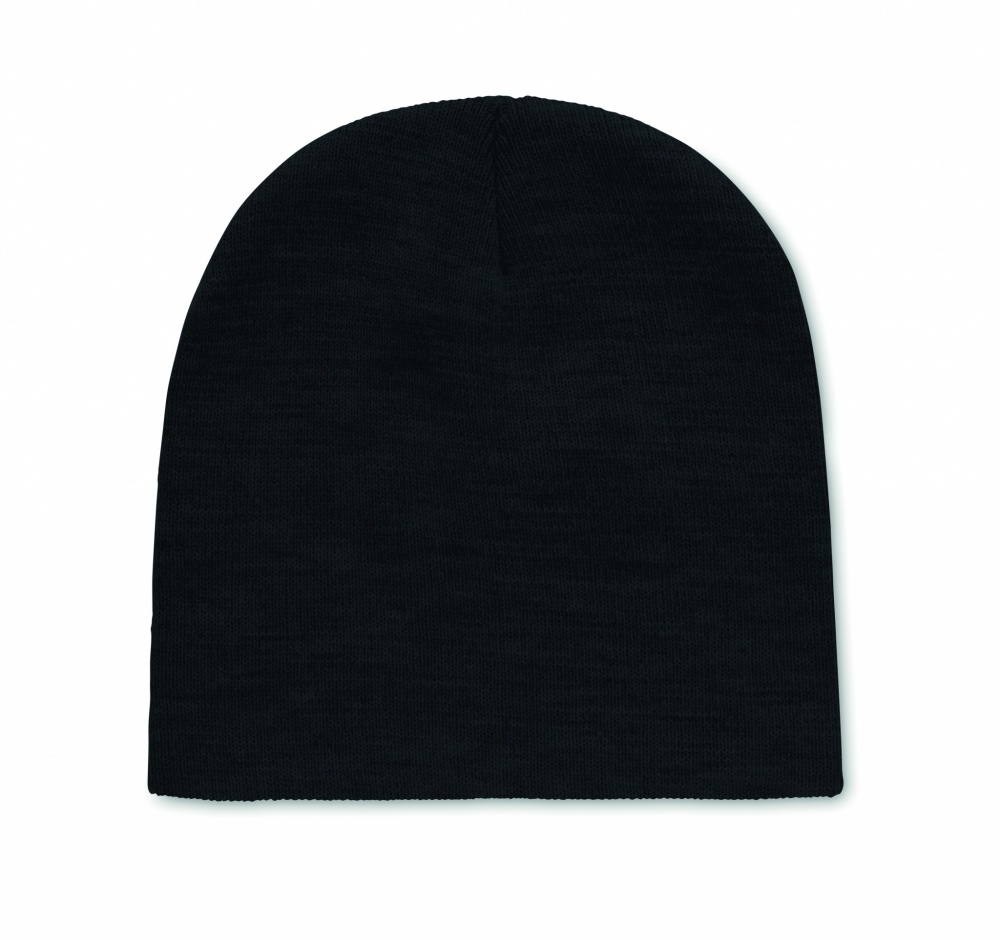 Logo trade promotional giveaways image of: Beanie in RPET polyester