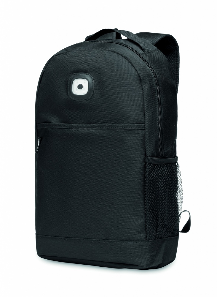 Logo trade promotional item photo of: Backpack in RPET & COB light