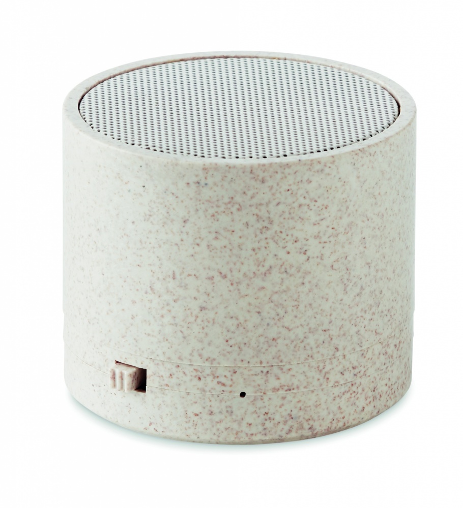 Logo trade corporate gift photo of: 3W speaker in wheat straw/ABS