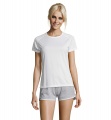 SPORTY WOMEN T-SHIRT POLYES, White