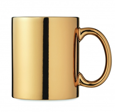 Logo trade advertising products image of: Ceramic mug metallic 300 ml