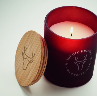 Logo trade promotional giveaways image of: Plant based wax candle 200 gr