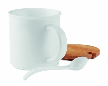 Logotrade corporate gift picture of: Porcelain mug with spoon