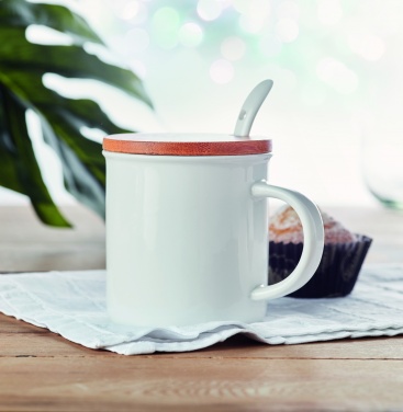 Logotrade promotional gift picture of: Porcelain mug with spoon