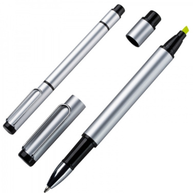 Logo trade promotional items image of: Metal duo pen GETAFE