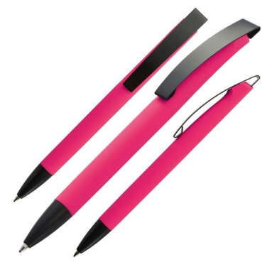 Logotrade promotional giveaways photo of: Metal ballpen soft touch BRESCIA