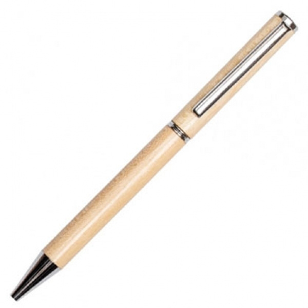 Logo trade promotional merchandise image of: Wooden ballpen HEYWOOD