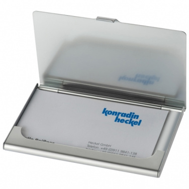 Logotrade promotional merchandise photo of: Metal business card holder CORNWALL