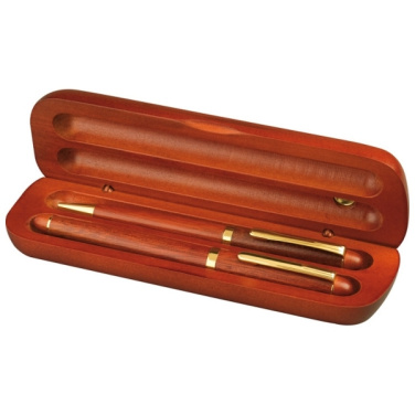 Logotrade promotional item image of: Rosewood writing set OXFORD