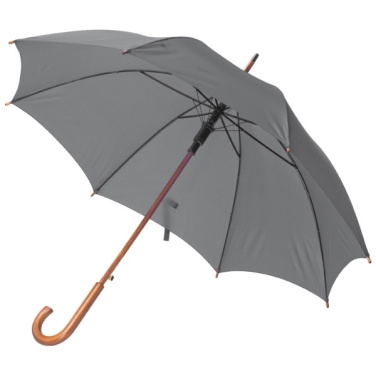 Logo trade promotional merchandise photo of: Wooden automatic umbrella NANCY