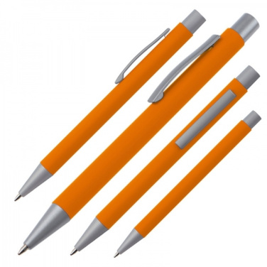 Logo trade promotional merchandise picture of: Metal ballpen soft touch ABU DHABI