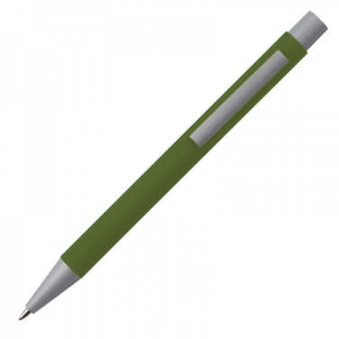 Logo trade promotional giveaways image of: Metal ballpen soft touch ABU DHABI