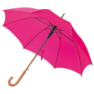 Logo trade advertising product photo of: Wooden automatic umbrella NANCY