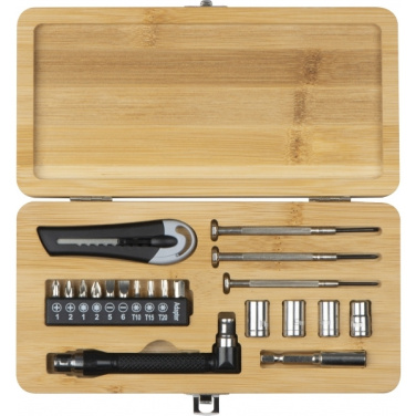 Logo trade promotional items image of: 22-piece tool set BERINGEN