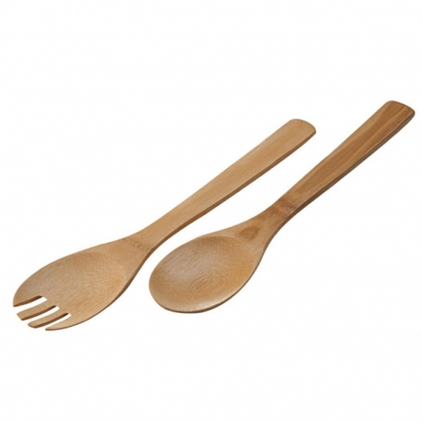 Logo trade corporate gifts image of: Bamboo salad servers CAPUA