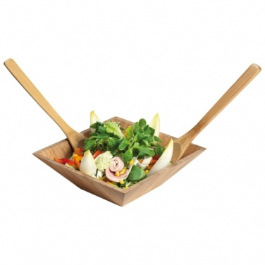 Logo trade promotional giveaways image of: Bamboo salad servers CAPUA