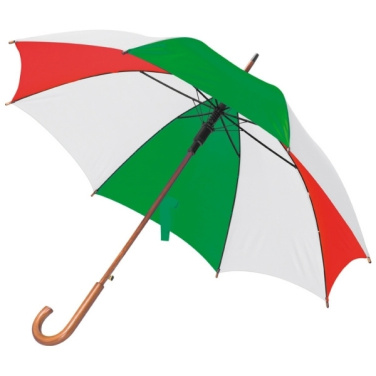 Logo trade corporate gifts picture of: Wooden automatic umbrella NANCY