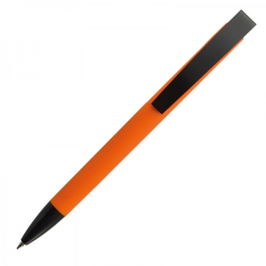 Logo trade promotional gifts picture of: Metal ballpen soft touch BRESCIA