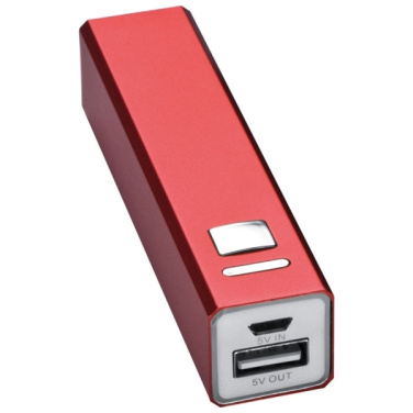 Logo trade promotional items image of: Metal power bank PORT HOPE 2200mAh