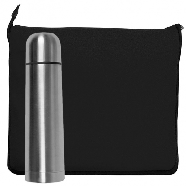 Logo trade promotional products picture of: Set fleece blanket and thermal flask LIVERPOOL