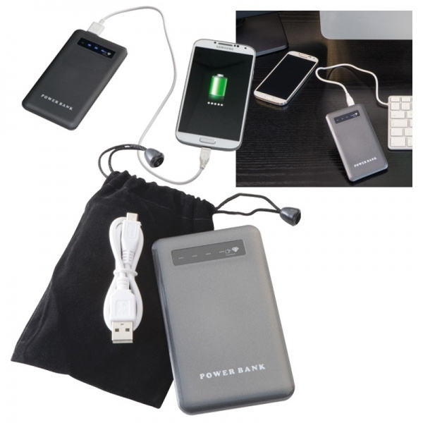 Logo trade business gifts image of: Power bank KINGSVILLE