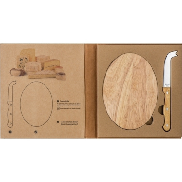 Logo trade advertising product photo of: Cheese chopping board with knife GOUDA