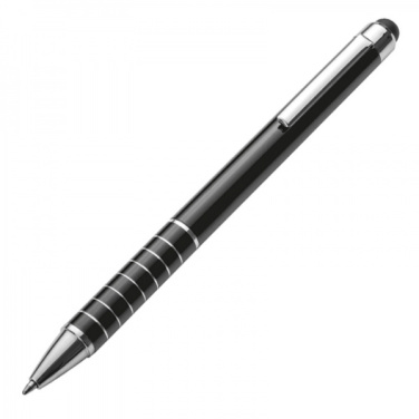 Logo trade promotional merchandise image of: Metal ballpen with touch pen LUEBO