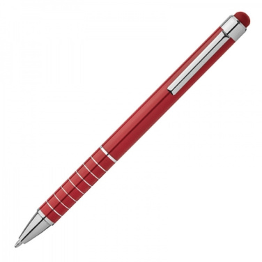 Logo trade promotional giveaways image of: Metal ballpen with touch pen LUEBO