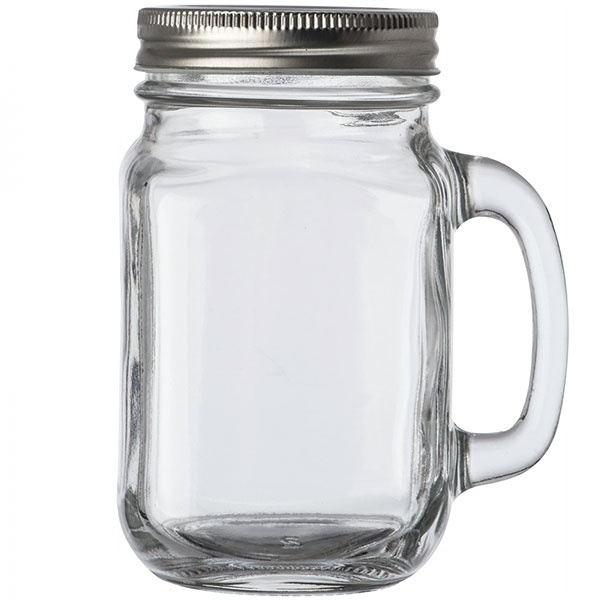 Logotrade advertising product image of: Drinking glass with handle and lid TREVISO 450 ml