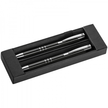 Logo trade promotional giveaway photo of: Metal writing set CLAREMONT