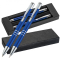 Metal writing set CLAREMONT, blue