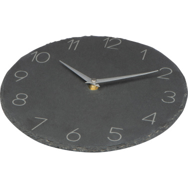 Logo trade advertising products image of: Slate wall clock GRAZ