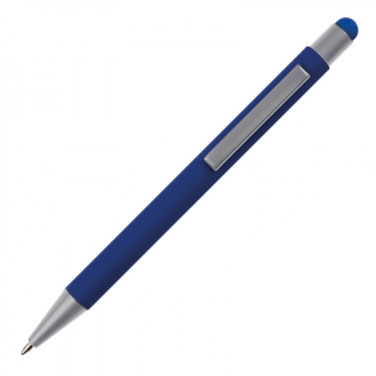 Logo trade promotional giveaways picture of: Metal ballpen touch pen soft touch SALT LAKE CITY