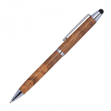 Logo trade corporate gifts picture of: Wooden ballpen with touch function ERFURT