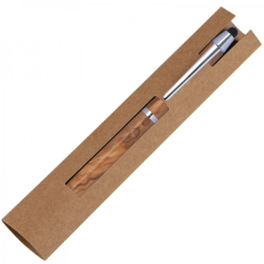 Logo trade promotional products image of: Wooden ballpen with touch function ERFURT