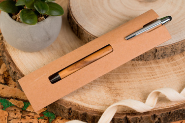 Logo trade corporate gifts picture of: Wooden ballpen with touch function ERFURT