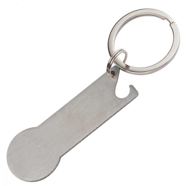 Logotrade advertising product picture of: Keyring with shopping cart chip STICKIT