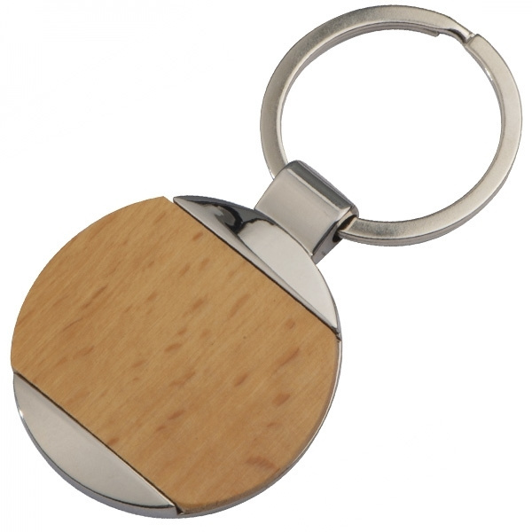 Logotrade promotional product picture of: Wooden keyring LANGHAUS