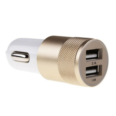 Logo trade promotional items image of: Metal car charger