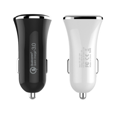 Logo trade business gift photo of: Car charger (Qualcomm Quick Charge 3.0)