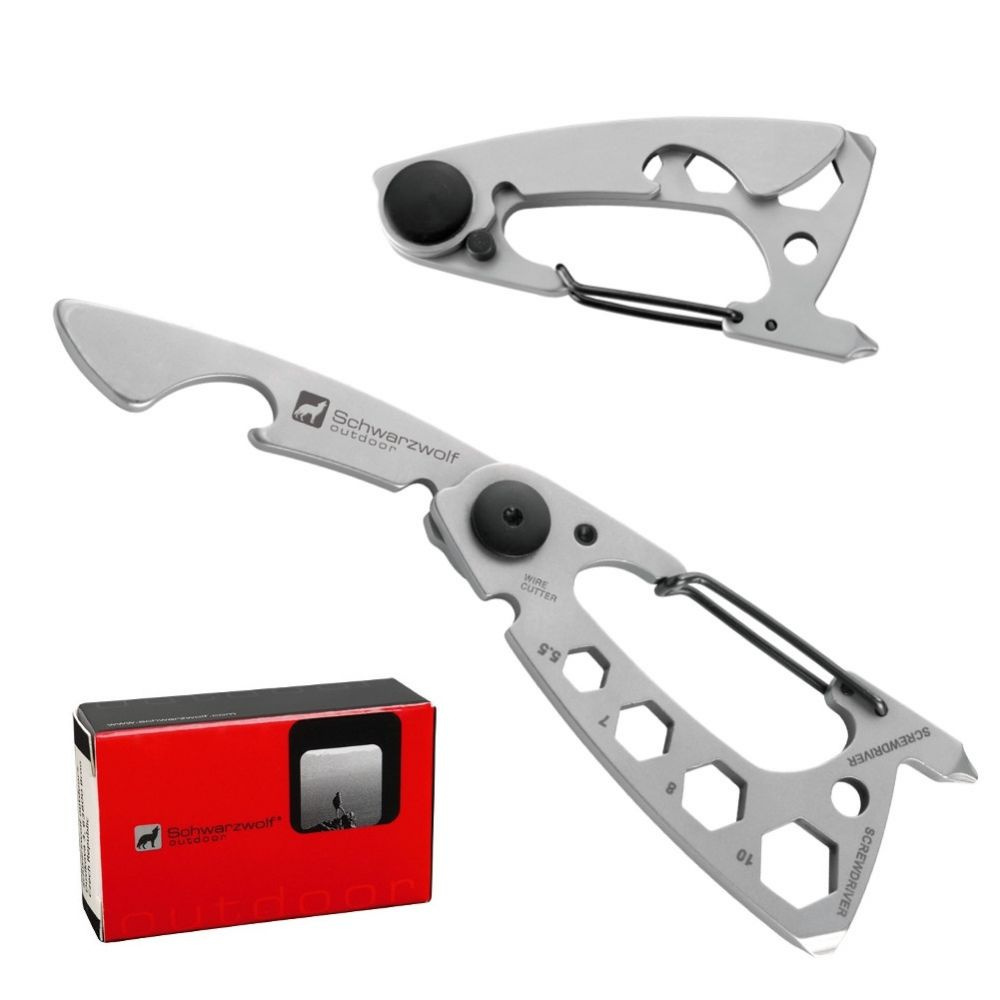 Logotrade promotional product image of: Multifunctional tool BURUNDI Schwarzwolf