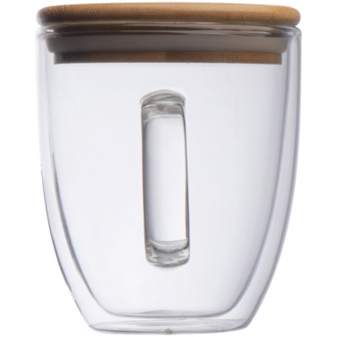 Logo trade advertising products picture of: Double-walled glass cup GERTHE 350 ml