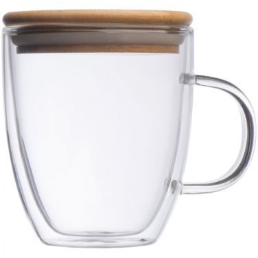 Logotrade promotional items photo of: Double-walled glass cup GERTHE 350 ml