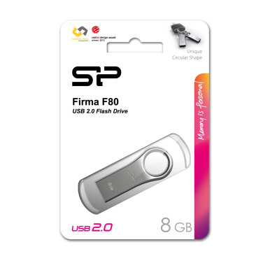 Logo trade promotional merchandise image of: Pendrive silicon power F80 2.0