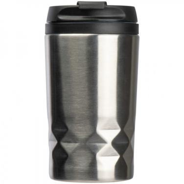 Logo trade corporate gifts image of: Stainless steel mug with lid ROMA 250 ml