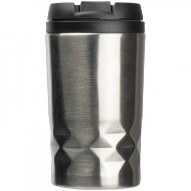 Logotrade promotional merchandise photo of: Stainless steel mug with lid ROMA 250 ml