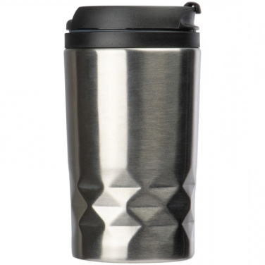 Logo trade corporate gifts image of: Stainless steel mug with lid ROMA 250 ml