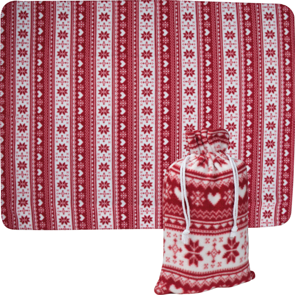 Logo trade promotional giveaways image of: Christmassy blanket DEBRECEN