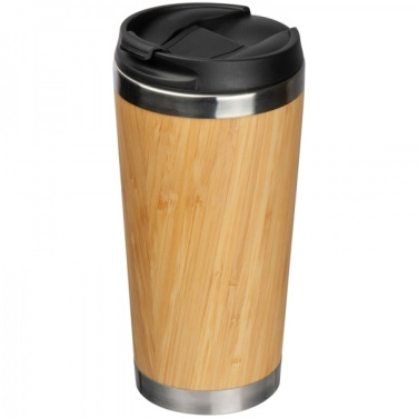 Logotrade promotional product image of: Stainless steel mug BAMBOOGARDEN 400 ml